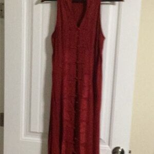 Elegant Red Sleeveless Dress